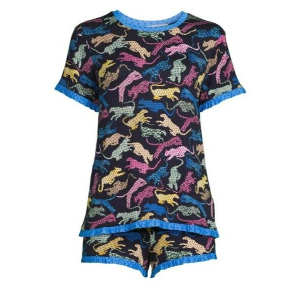 NWT Secret Treasures Womens Medium 2-Piece Knit Shorty Pajama Set Cozy Sleepwear - Picture 1 of 3